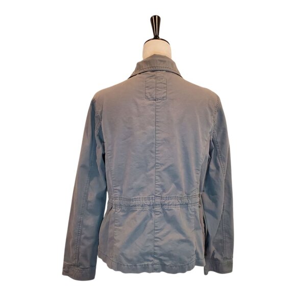 GAP SZ M Women's Zip Front Utility Safari Jacket Cargo Pockets in Gray - Picture 8 of 12